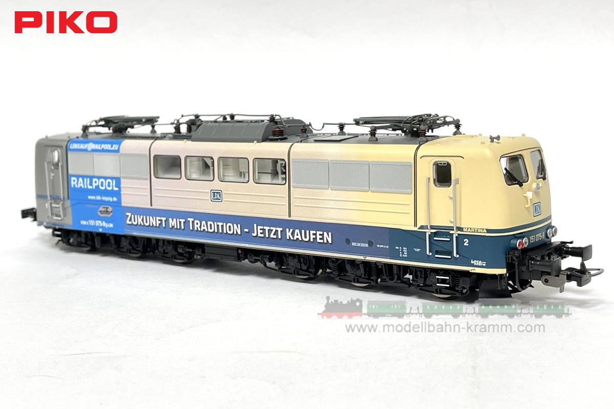 Modellbahn-Kramm: Piko 71134 H0 DC analog E-Lok BR 151 075-9 Railpool