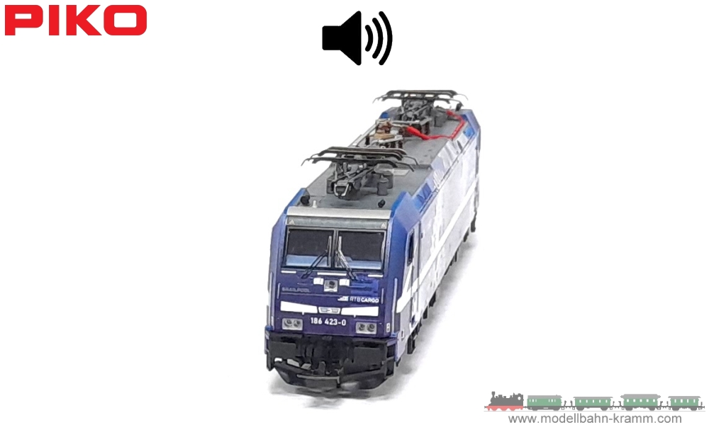 Piko 71189, EAN 4015615711896: H0 AC Sound E-Lok 186 423-0 clockwork RTB-Cargo