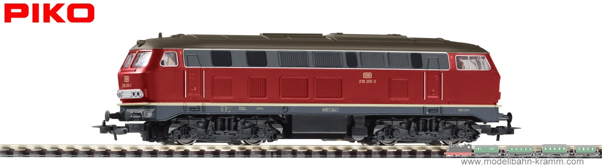 Piko 71308, EAN 4015615713081: H0 DC analog Diesel locomotive BR 218 205-3 old red Ep4 DB