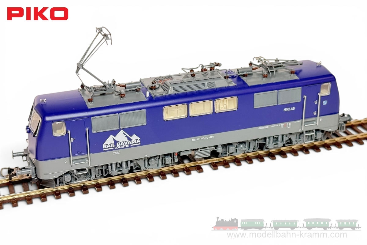 Piko 71315, EAN 4015615713159: H0 DC Sound E-Lok BR 111 Raill Bavaria