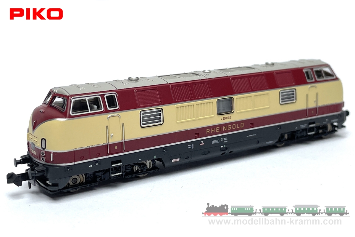 Piko 71606, EAN 2000075512819: N analog Diesellok V 200 102 Rheingold - creme/rot