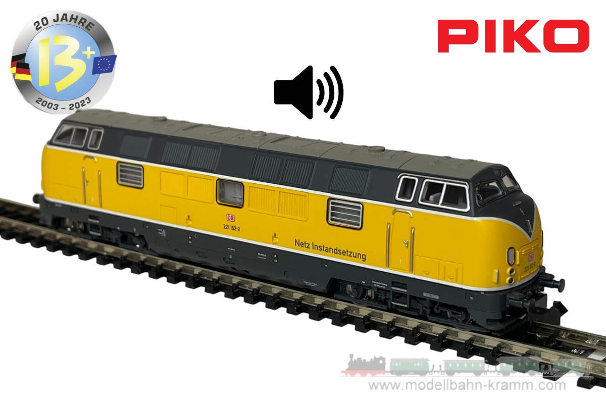 Piko 71609, EAN 4015615716099: N Sound Diesellok BR 221 152-2 Netz Instandsetzung DBAG