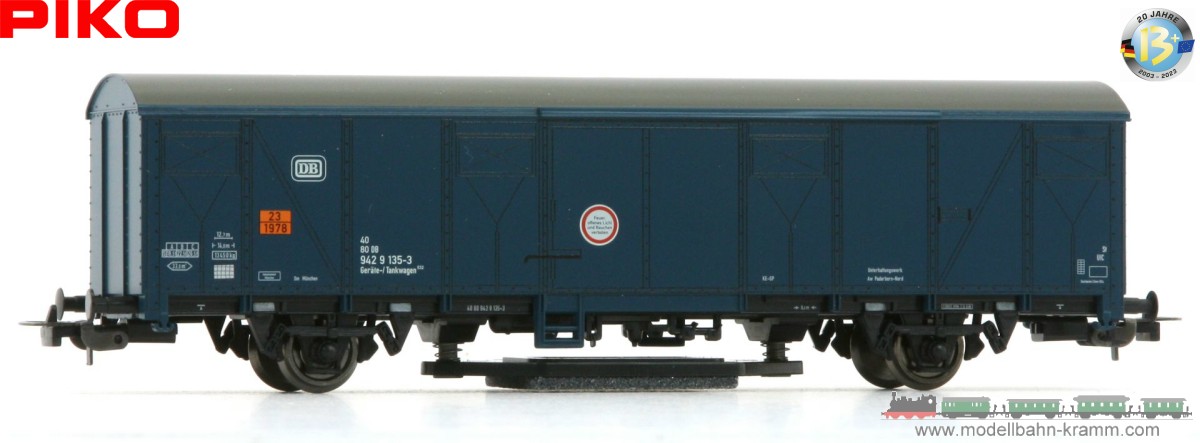 Piko 72229, EAN 2000075545510: H0-gauge, rail cleaning car, blue, DB, Ep.IV