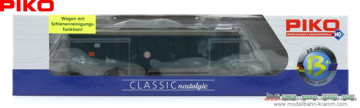 Piko 72229, EAN 2000075545510: H0-gauge, rail cleaning car, blue, DB, Ep.IV