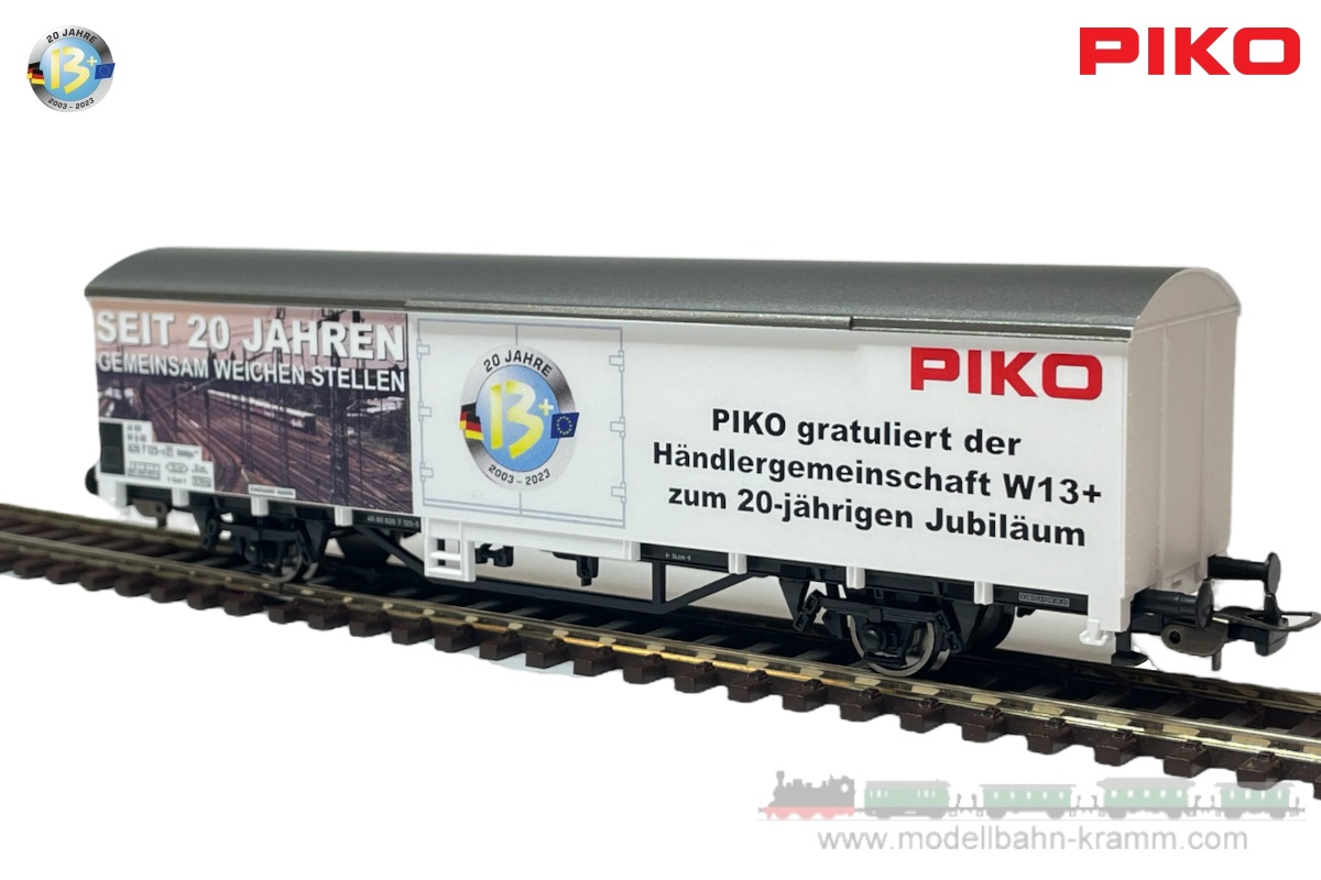 Piko 72230, EAN 4015615722304: H0 DC Gedeckter Güterwagen ´Piko gratuliert der w13+ zum 20-jährigen Jubiläum´