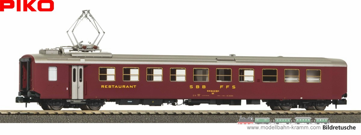 Piko 94385, EAN 4015615943853: N Speisewagen EW I, Historic 50 85 88-33 700-8, SBB V-VI