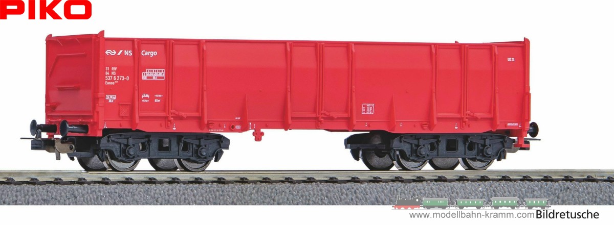 Piko 98553B3, EAN 4066601362431: H0 DC Hochbordwagen Eaos der NS Cargo