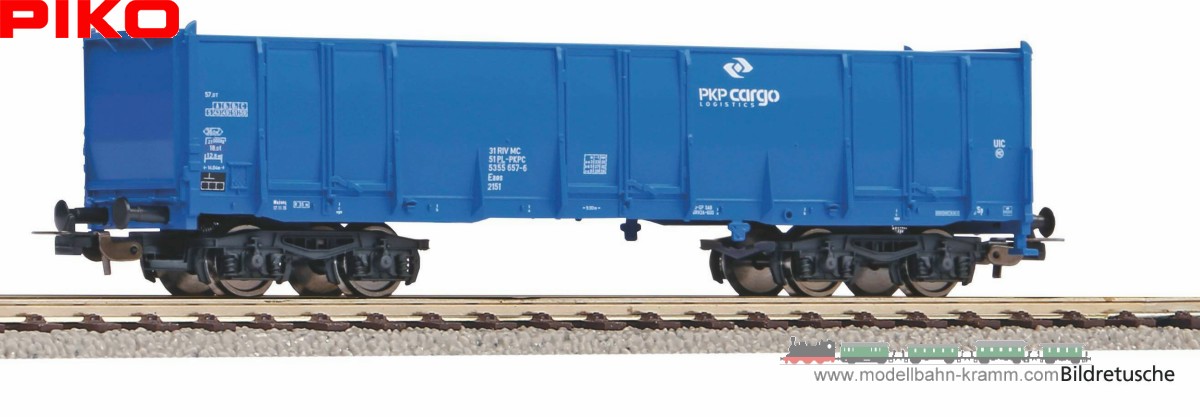 Piko 98553C2, EAN 4066601362462: H0 DC Hochbordwagen Eaos PKP Cargo