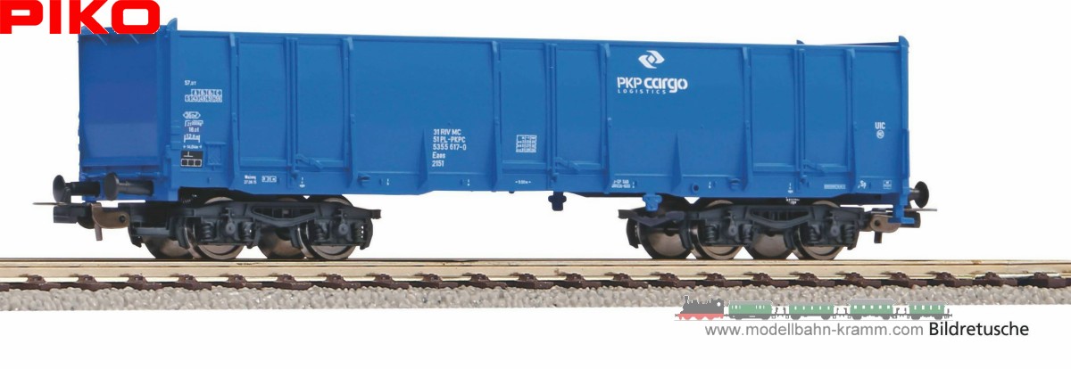 Piko 98553C3, EAN 4066601362479: H0 DC Hochbordwagen Eaos PKP Cargo