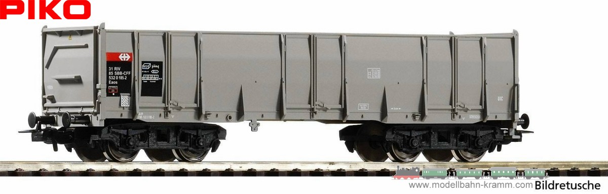 Piko 98553F4, EAN 4066601362561: H0 DC Hochbordwagen Eaos SBB