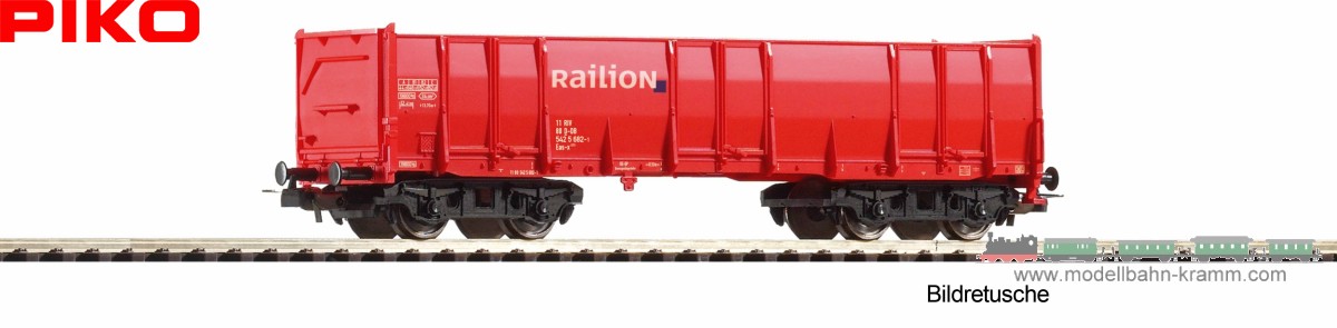 Piko 98559A3, EAN 4066601395248: H0 DC Hochbordwagen Eaos Railion
