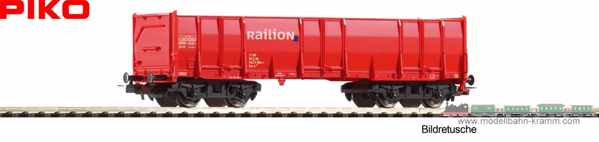Piko 98559A4, EAN 4066601395255: H0 DC Hochbordwagen Eaos Railion