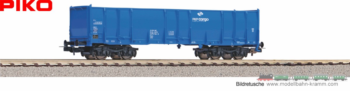 Piko 98559C2, EAN 4066601395439: H0 DC Hochbordwagen Eaos PKP Cargo