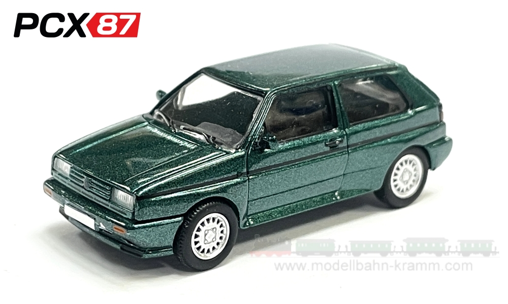 PCX87 PCX870084, EAN 4052176494615: H0/1:87 VW Rallye Golf metallic dunkelgrün, 1989 (PCX)
