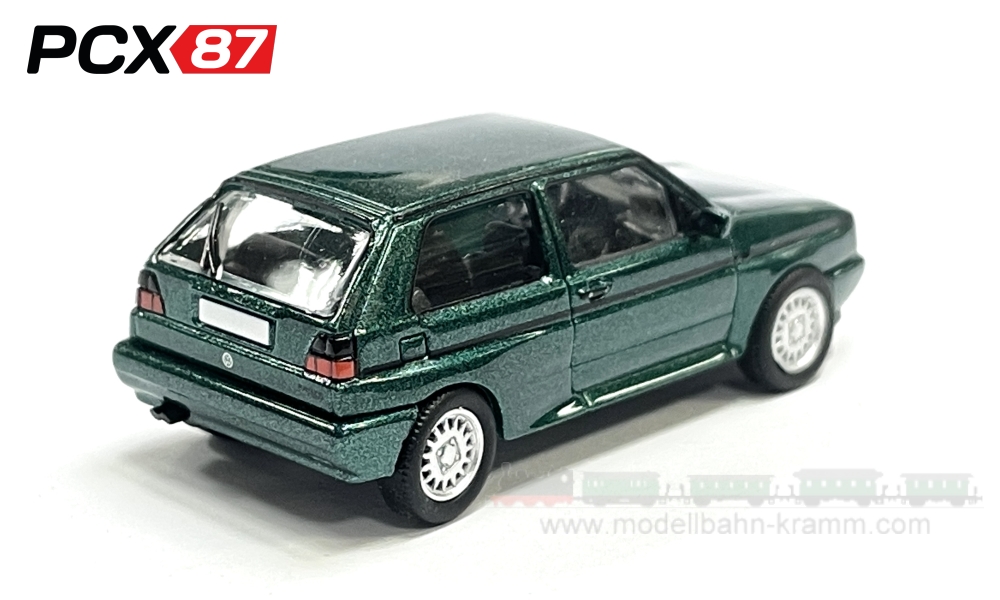 PCX87 PCX870084, EAN 4052176494615: H0/1:87 VW Rallye Golf metallic dunkelgrün, 1989 (PCX)