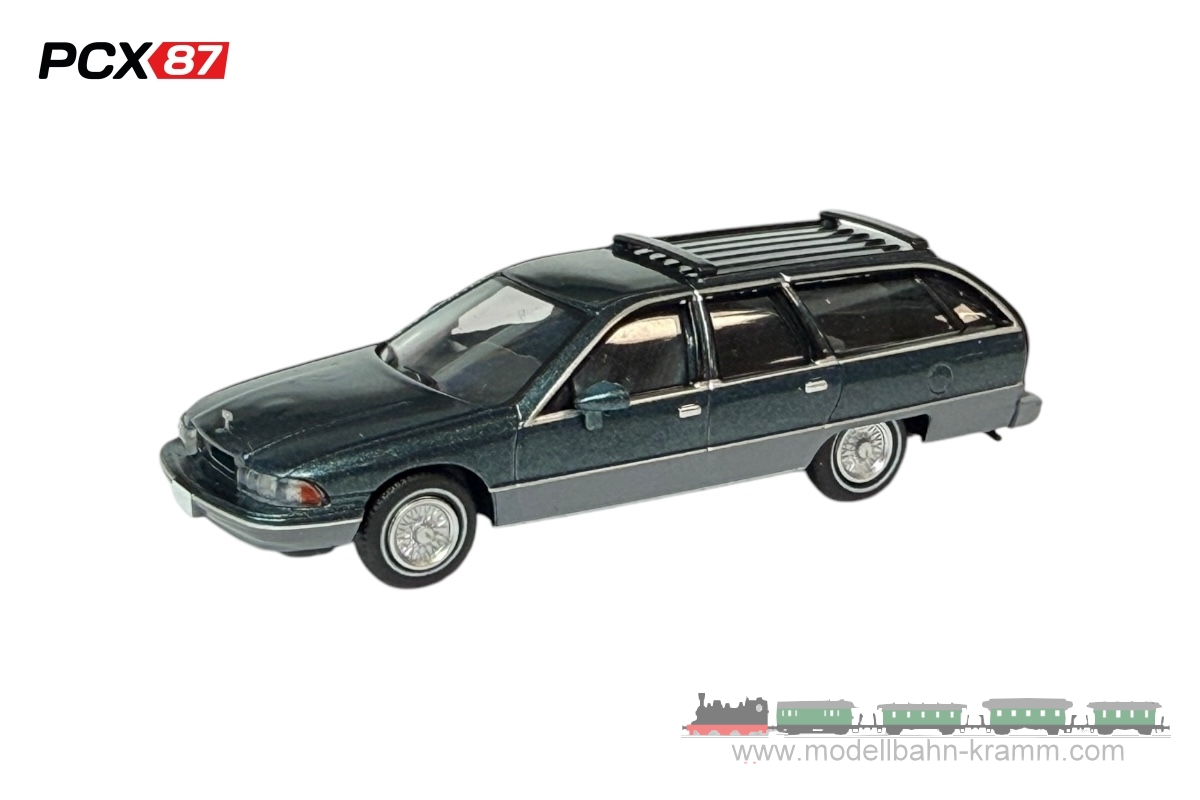 PCX87 PCX870454, EAN 2000075619747: 1:87 Chevrlolet Caprice Station Wagon, dunkelgrün metallic, 1991