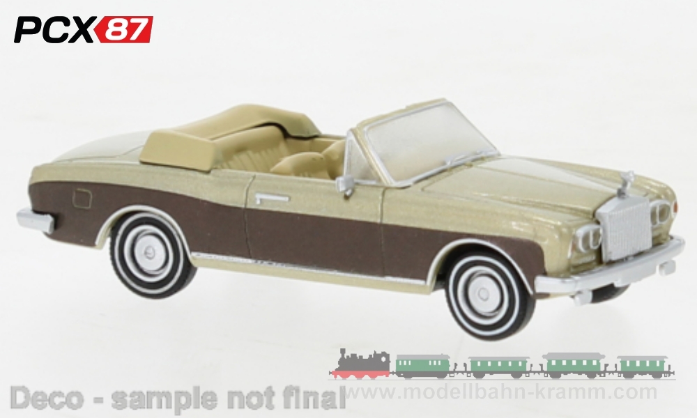 PCX87 PCX870515, EAN 4052176759127: H0/1:87 Rolls Royce Corniche metallic beige, metallic dunkelbraun, 1971