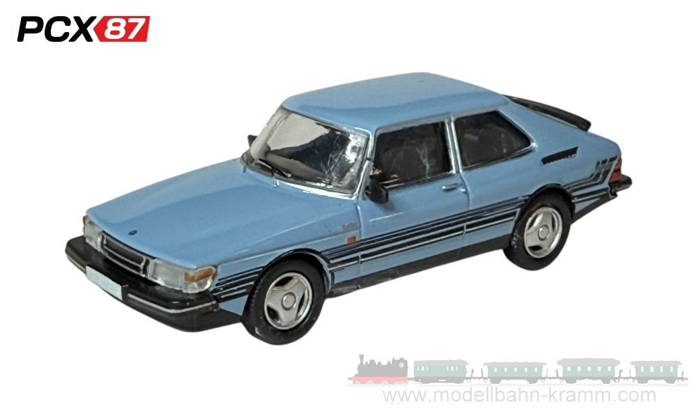 PCX87 PCX870650, EAN 4052176769140: H0/1:87 Saab 900 Turbo, hellblau/Dekor, 1986