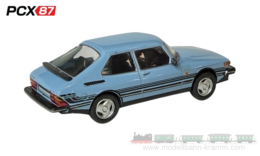 PCX87 PCX870650, EAN 4052176769140: H0/1:87 Saab 900 Turbo, hellblau/Dekor, 1986
