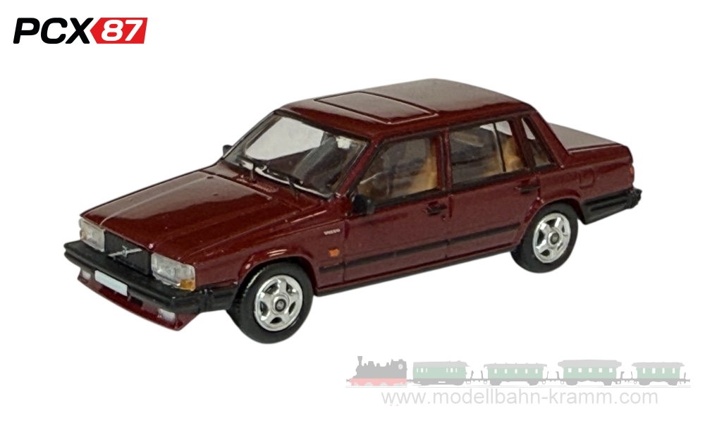 PCX87 PCX870663, EAN 4052176780374: 1:87 Volvo 740, metallic-dunkelrot, 1984