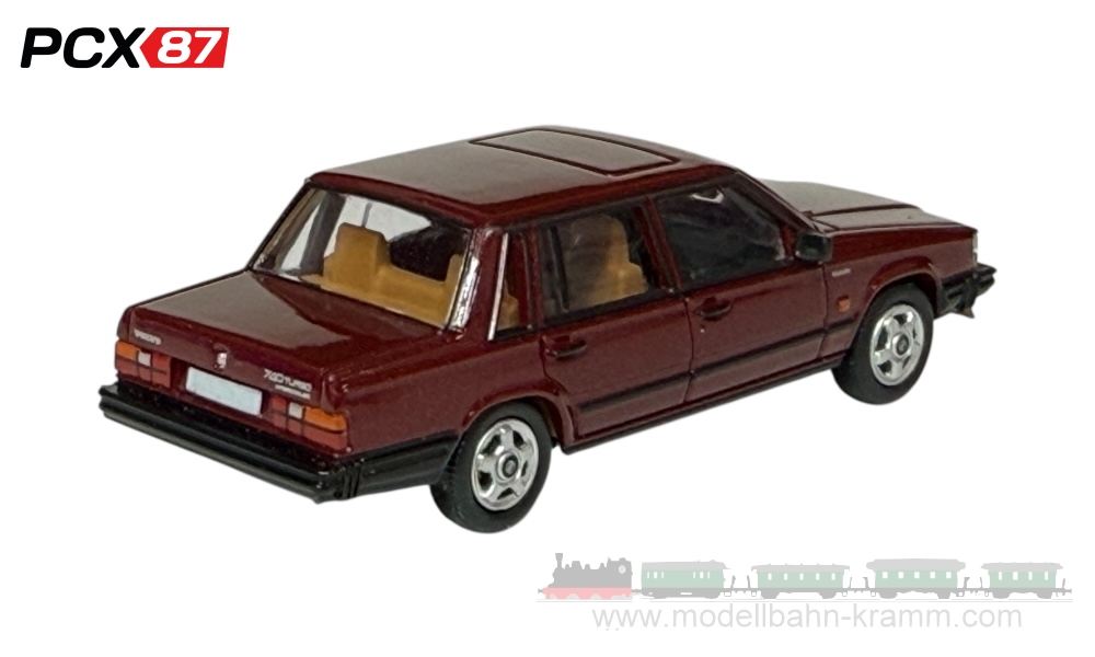 PCX87 PCX870663, EAN 4052176780374: 1:87 Volvo 740, metallic-dunkelrot, 1984