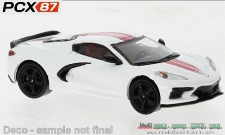 PCX87 PCX870673, EAN 4052176720394: 1:87 Chevrolet Corvette C8, weiss/rot