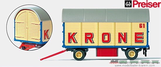 Preiser 21032 - Caravane De Cirque Krone à 5 Compartiments