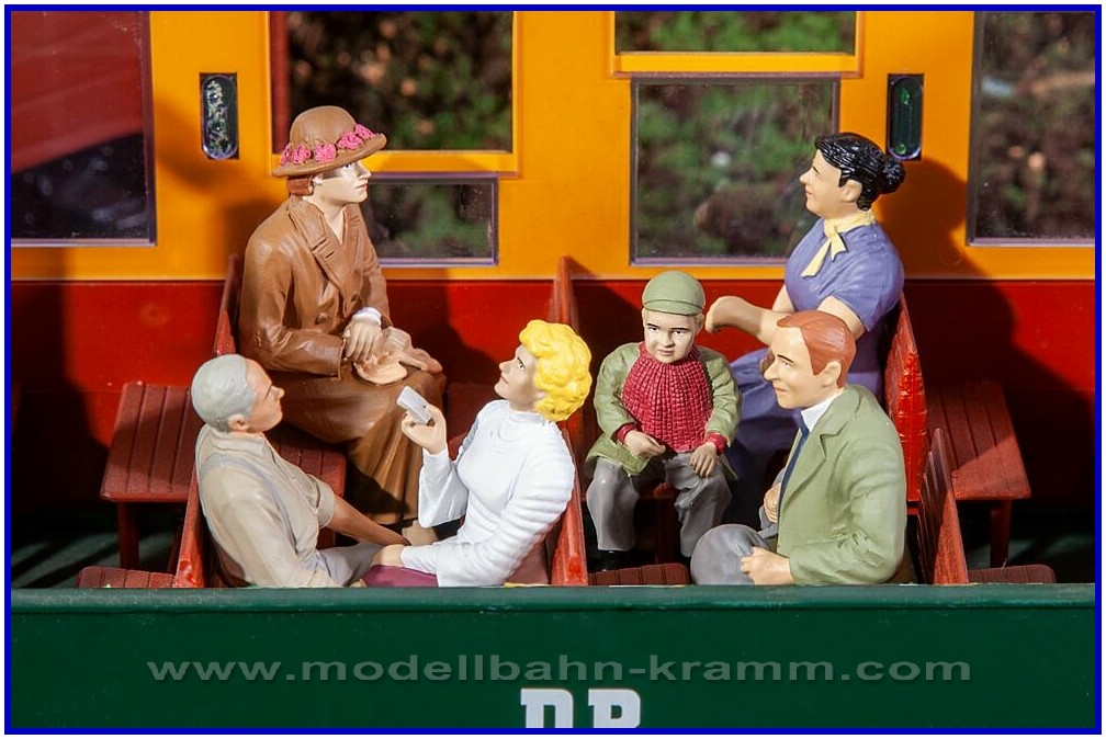 Pola 331502, EAN 4003261315025: G Figurengruppe 6 sitzende Waggon-Reisende