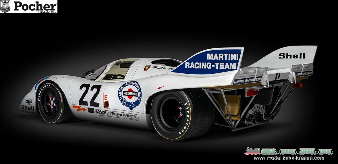 Pocher HK122, EAN 5063129038878: 1:8 Bausatz Porsche 917K MARTINI