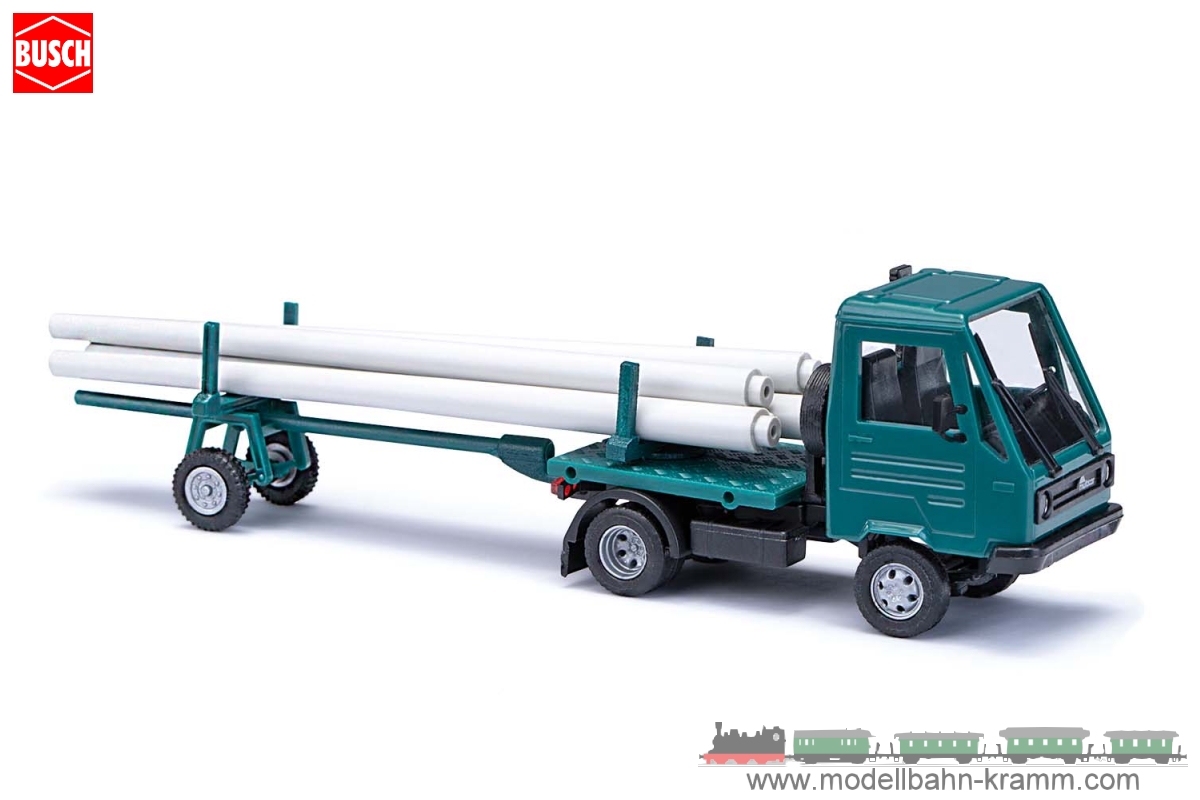 Busch-Automodelle 42236, EAN 4001738422368: Multicar mit Nachläufer/Masten
