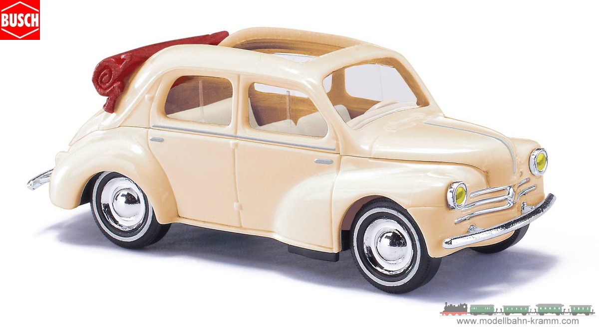 Busch-Automodelle 46575, EAN 4001738465754: Renault 4CV Cabrio beige