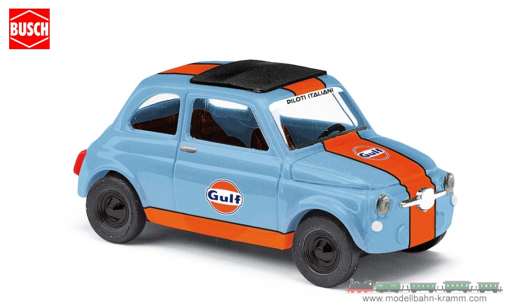 Busch-Automodelle 48731, EAN 4001738487312: 1:87 Fiat 500 -GULF-
