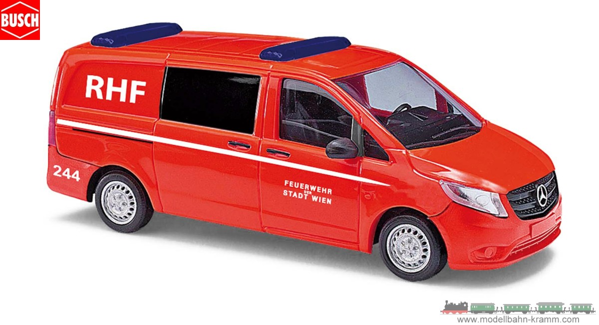 Busch-Automodelle 51178, EAN 4001738511789: 1:87 Mercedes-Benz Vito, Feuerwehr Stadt Wien, Bj. 2014