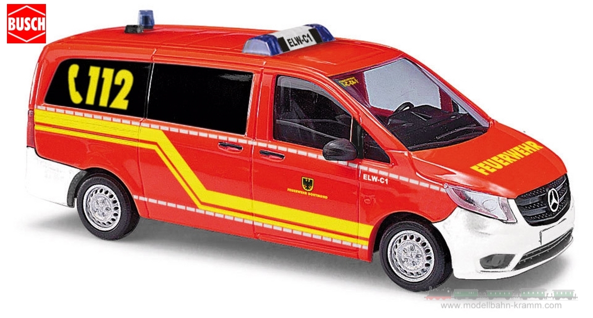 Busch-Automodelle 51181, EAN 4001738511819: H0/1:87 Mercedes-Benz Vito, Feuerwehr Dortmund