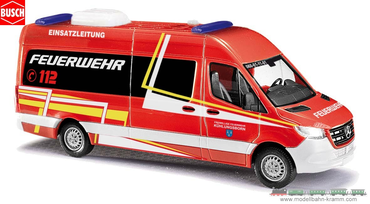 Busch-Automodelle 52625, EAN 4001738526257: 1:87 Mercedes Benz Sprinter lang Feuerwehr Kühlungsborn