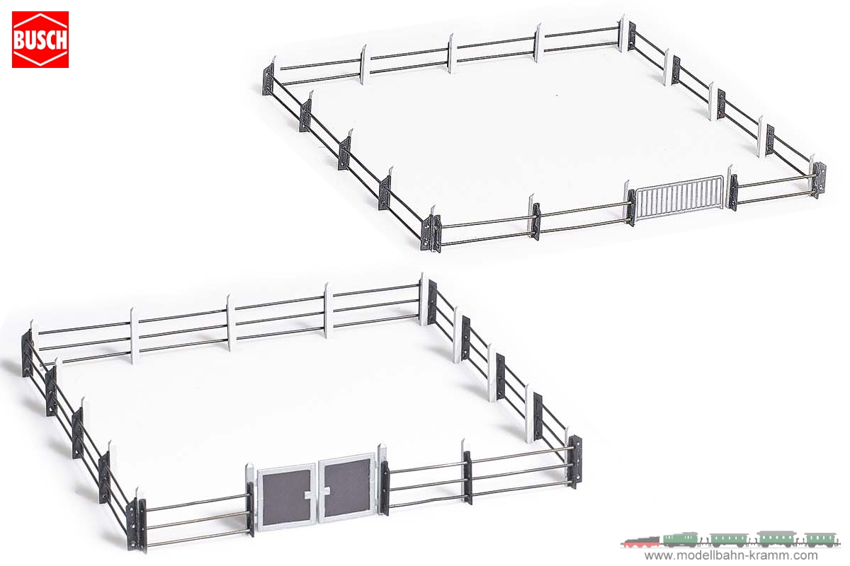 Busch-Zubehör 1022, EAN 4001738010220: H0 Stahlrohrzaun