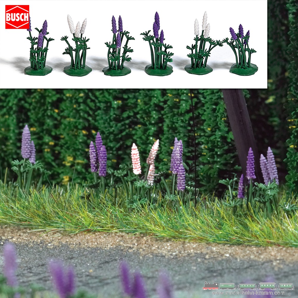 Busch-Zubehör 1217, EAN 4001738012170: H0 Wild-Lupinen