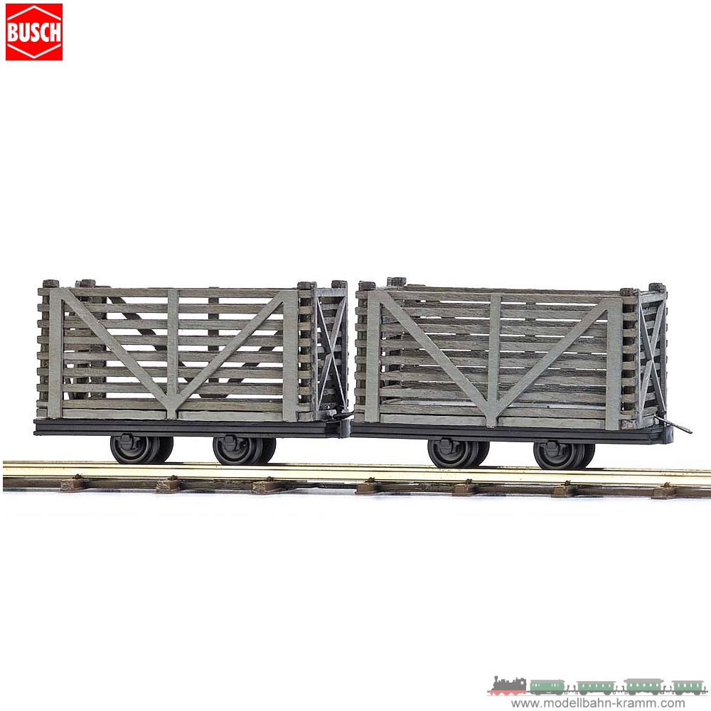 Busch-Zubehör 12214, EAN 4001738122145: H0f Zwei Holztorfloren - Feldbahn