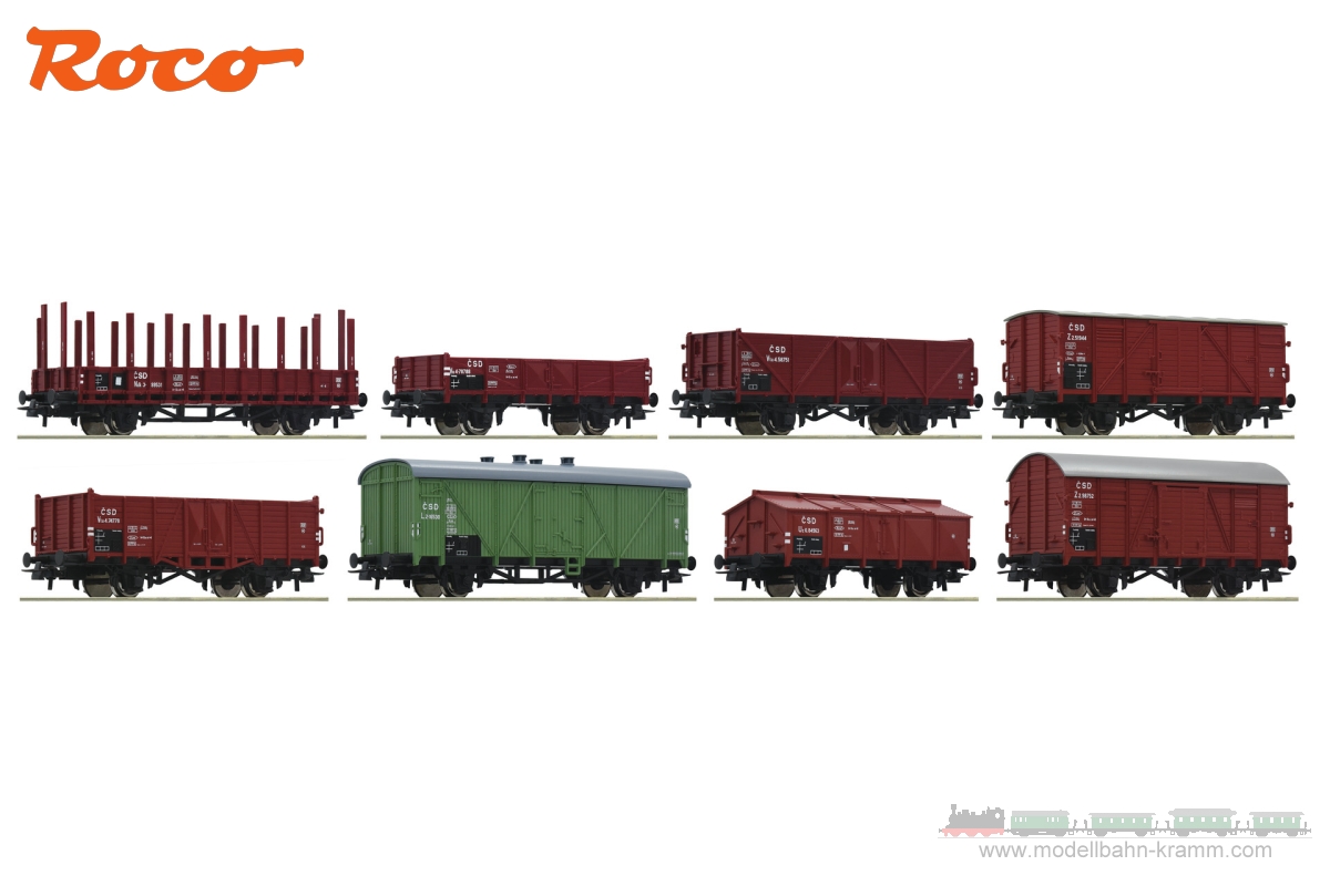 Roco 44001, EAN 9005033440015: H0 8-tlg. Set: Güterwagen, CSD