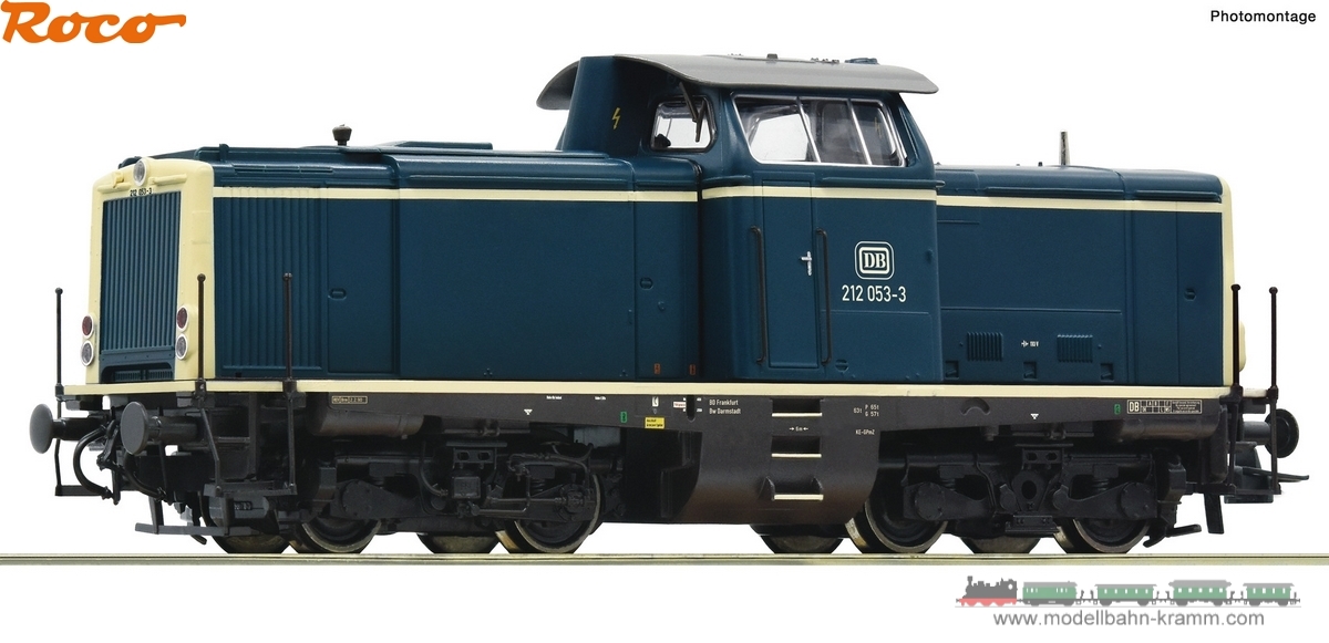 Roco 52538, EAN 9005033525385: Diesel locomotive class 212, DB, era IV-V, oceanblue/beige