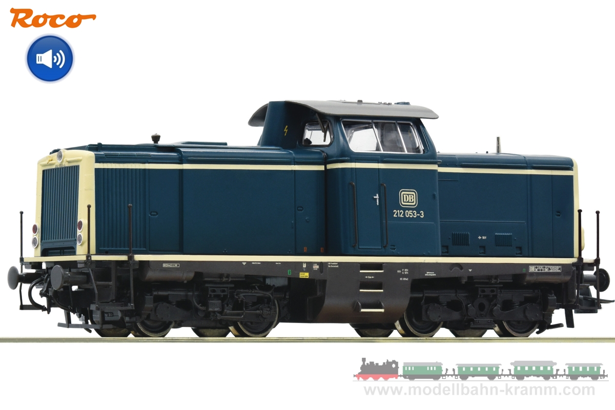 Roco 52539, EAN 9005033525392: Diesel locomotive class 212, DB, era IV-V, oceanblue/beige