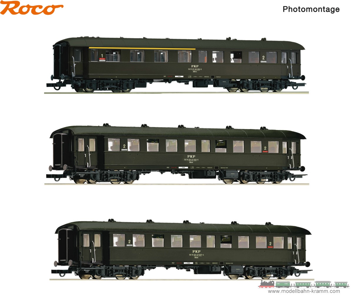 Roco 6200058, EAN 9005033066987: H0 DC 3-tlg. Set: Personenwagen, PKP IV