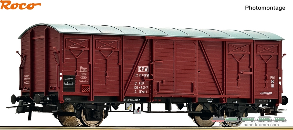 Roco 6600045, EAN 9005033062743: H0 DC Gedeckter Güterwagen, PKP