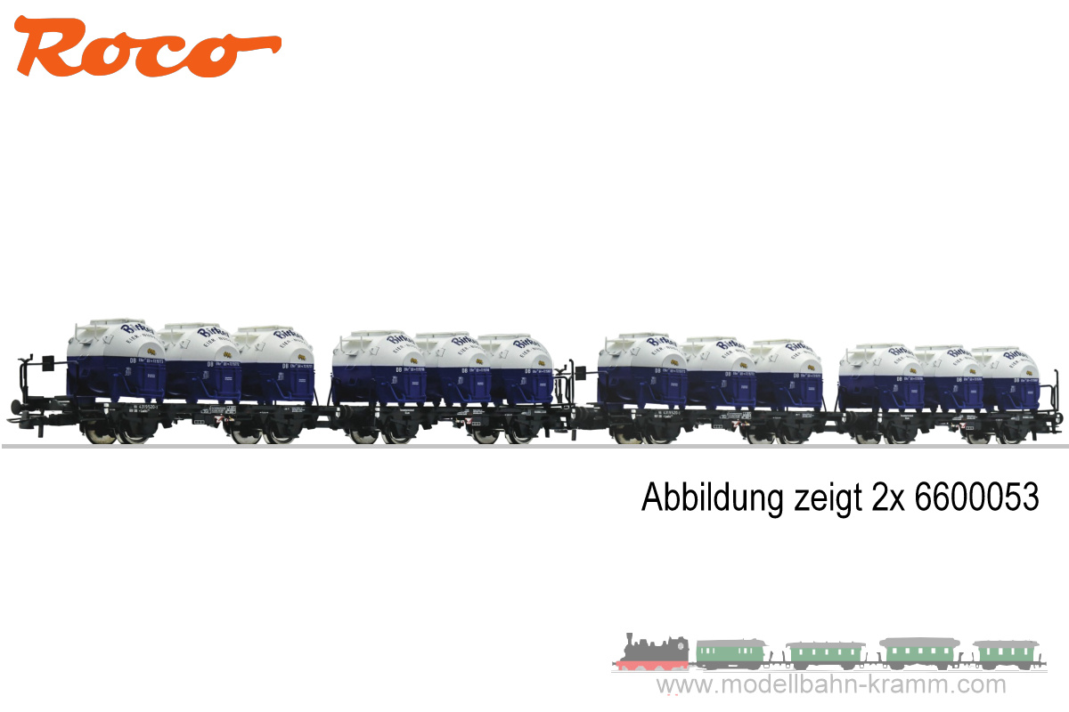 Roco 6600053, EAN 9005033063733: H0 DC Doppeltragwageneinheit, DB IV