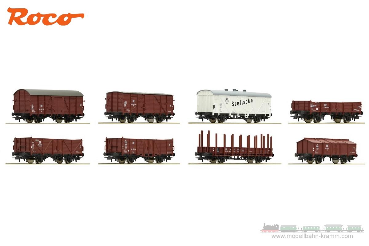 Roco 67127, EAN 900503367127: H0 Set 8x Güterwagen, Epoche-3 der DR