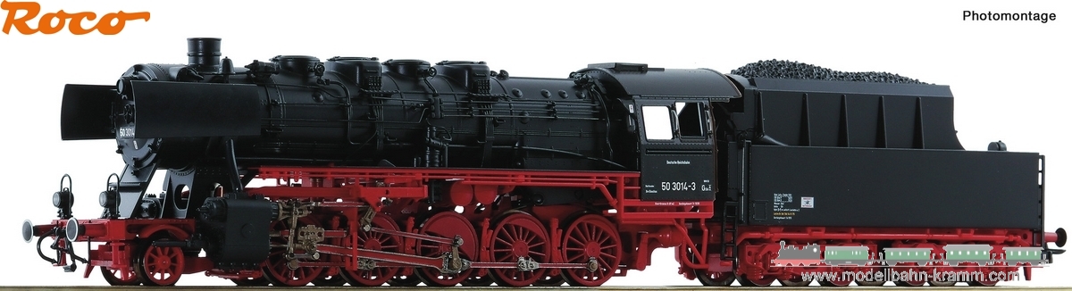 Roco 70041, EAN 9005033700416: H0 DC analog Dampflokomotive BR 50, DR