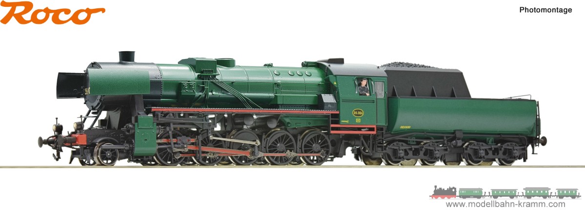 Roco 70043, EAN 9005033700430: H0 DC analog Dampflokomotive 26.084, SNCB III