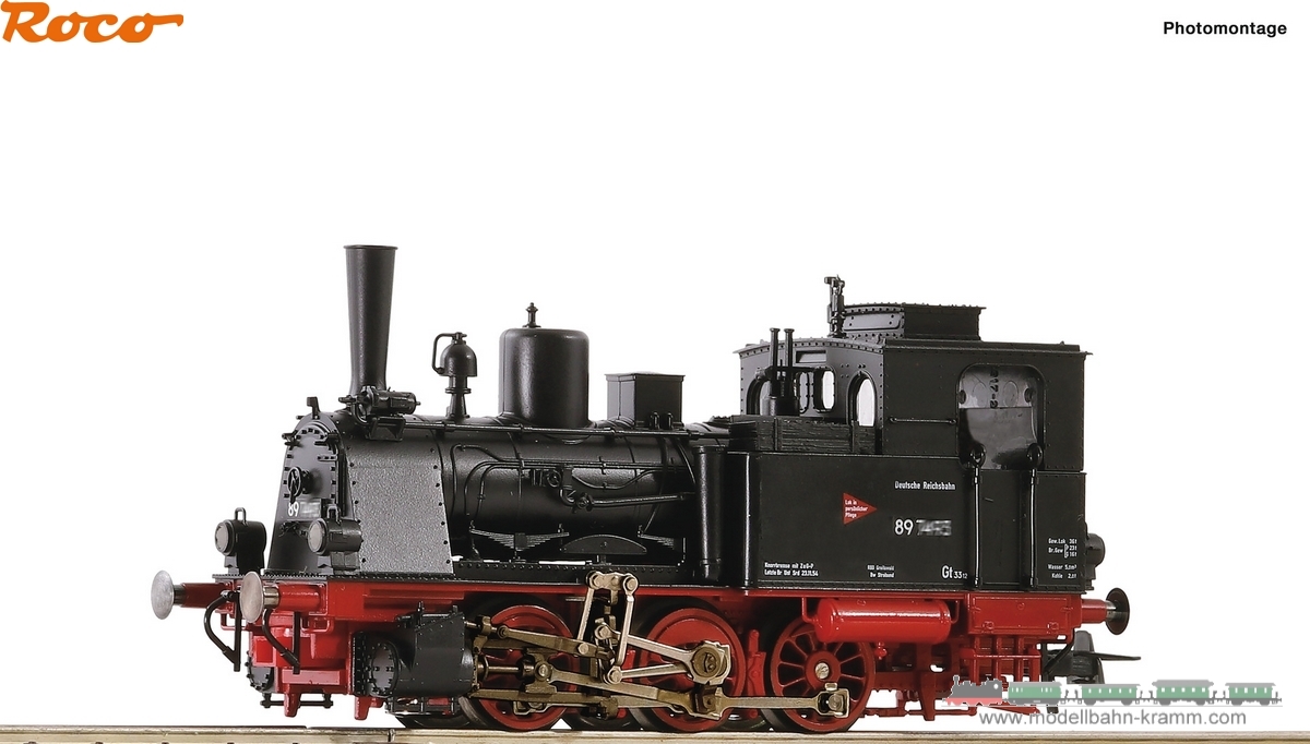 Roco 70045, EAN 9005033700454: H0 DC analog Dampflokomotive BR 89.70–75, DR
