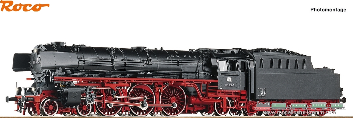 Roco 70051, EAN 9005033700515: H0 DC analog Dampflokomotive 011 062-7, DB
