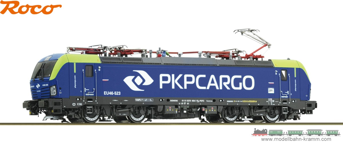 Roco 70057, EAN 9005033700577: H0 DC analog Elektrolokomotive EU46-523 PKP Cargo VI
